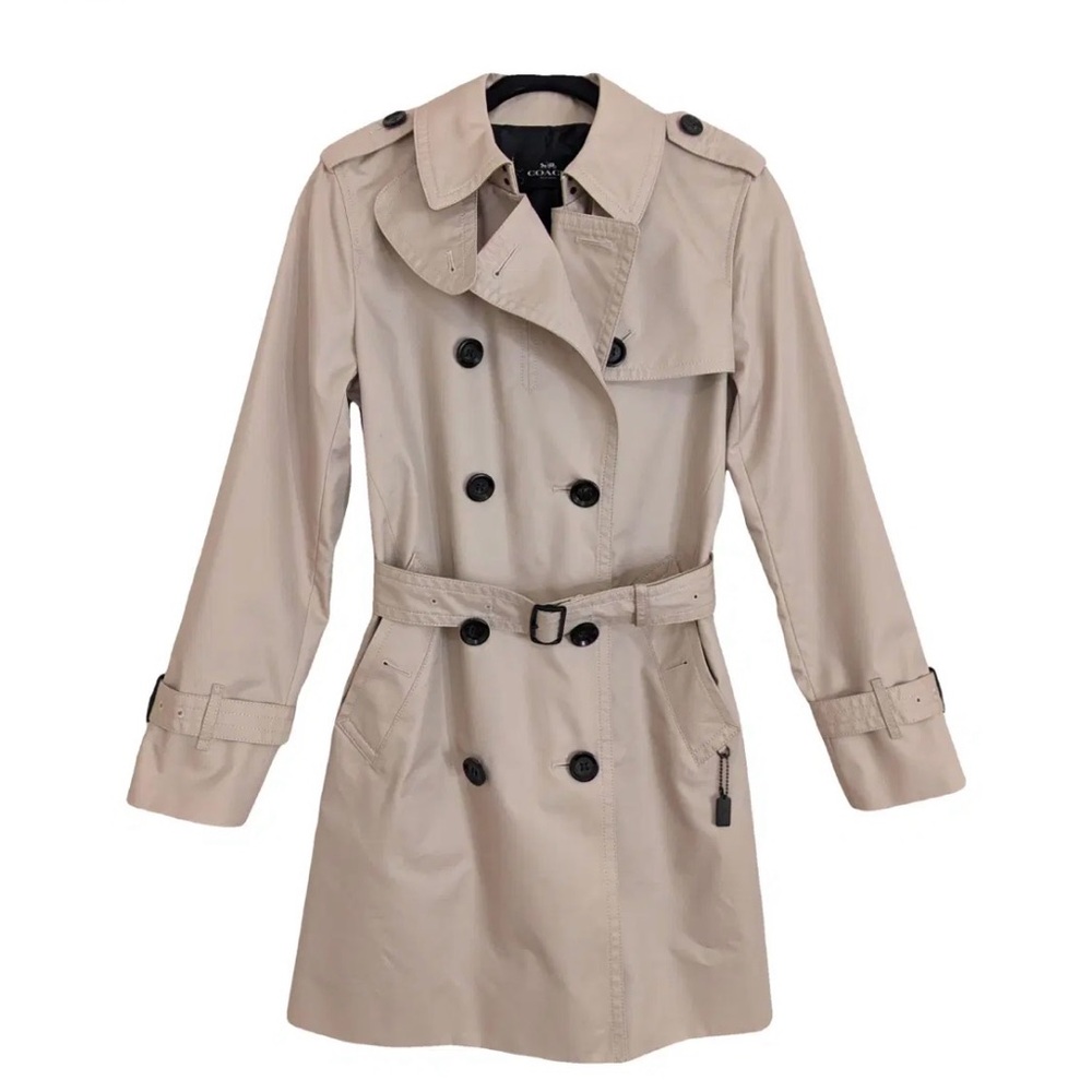 Coach Tan Classic Trench Coat in Size XL